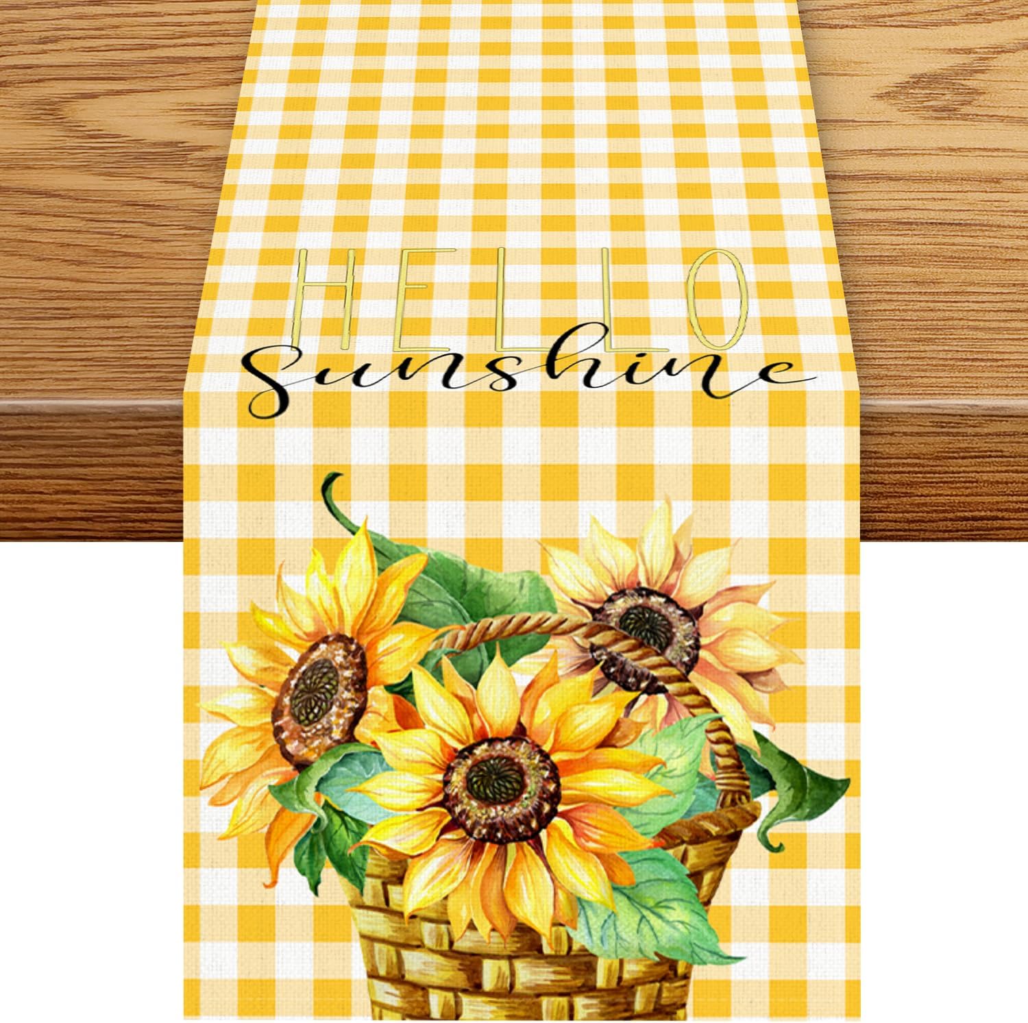 Farmhouse Cow Table Runner, Rustic Farm Animals Cow Pig Chichen Wooden Retro Coffee Table Center Decor for Family Kitchen Outdoor Farmhouse Holiday Party Table Decorations, 13"x108"