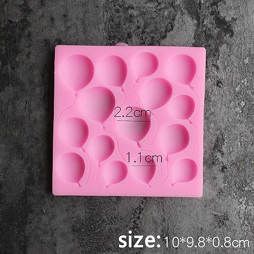 Miniatura 3 de 2 moldes para fondant de globo de aire, materiales de silicona de seguridad de grado alimenticio, molde de caramelo de chocolate para decoración de