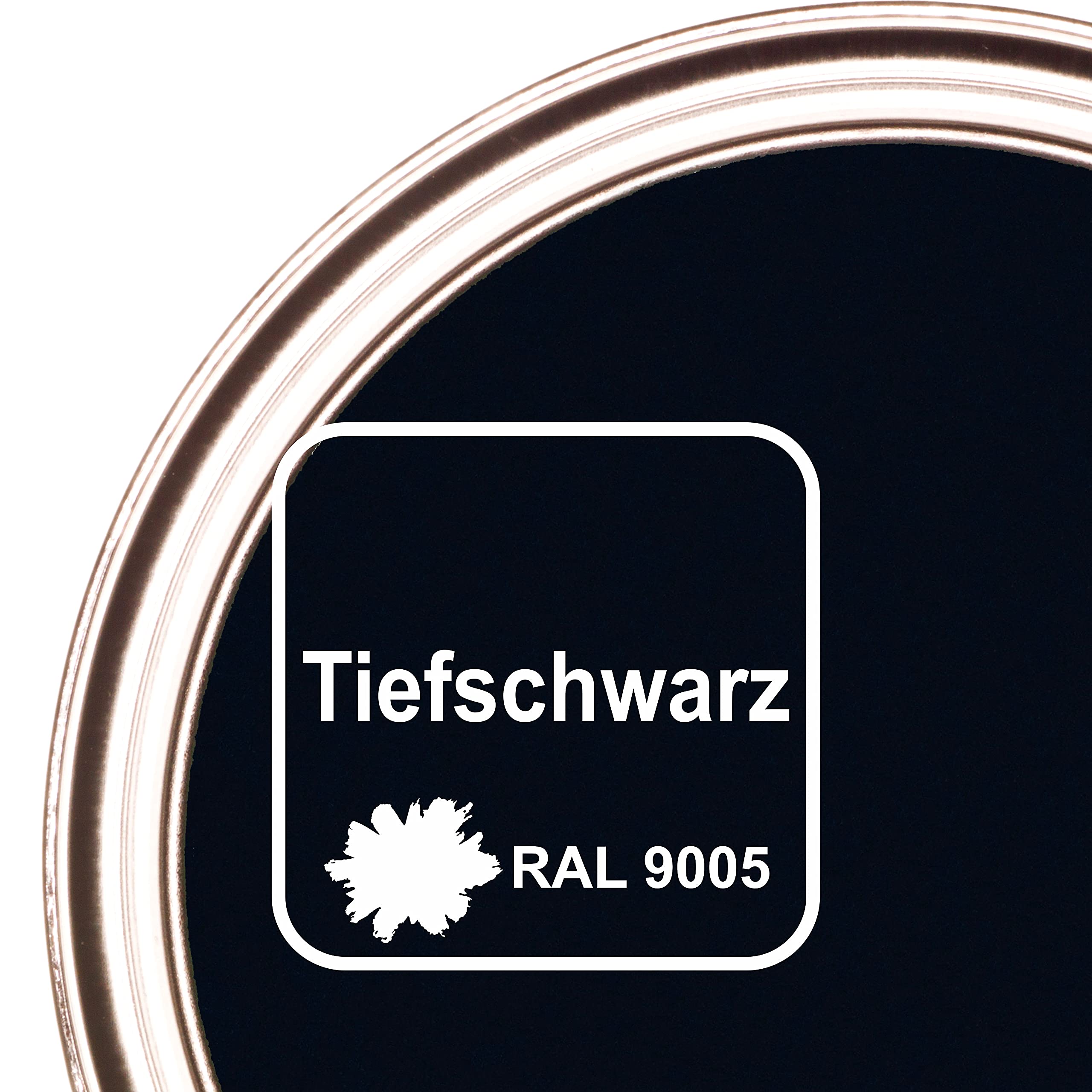CAIRCON Metallschutzlack MATT 3in1 Metallfarbe Metalllack Rostschutzfarbe Schwarz - 2,5L