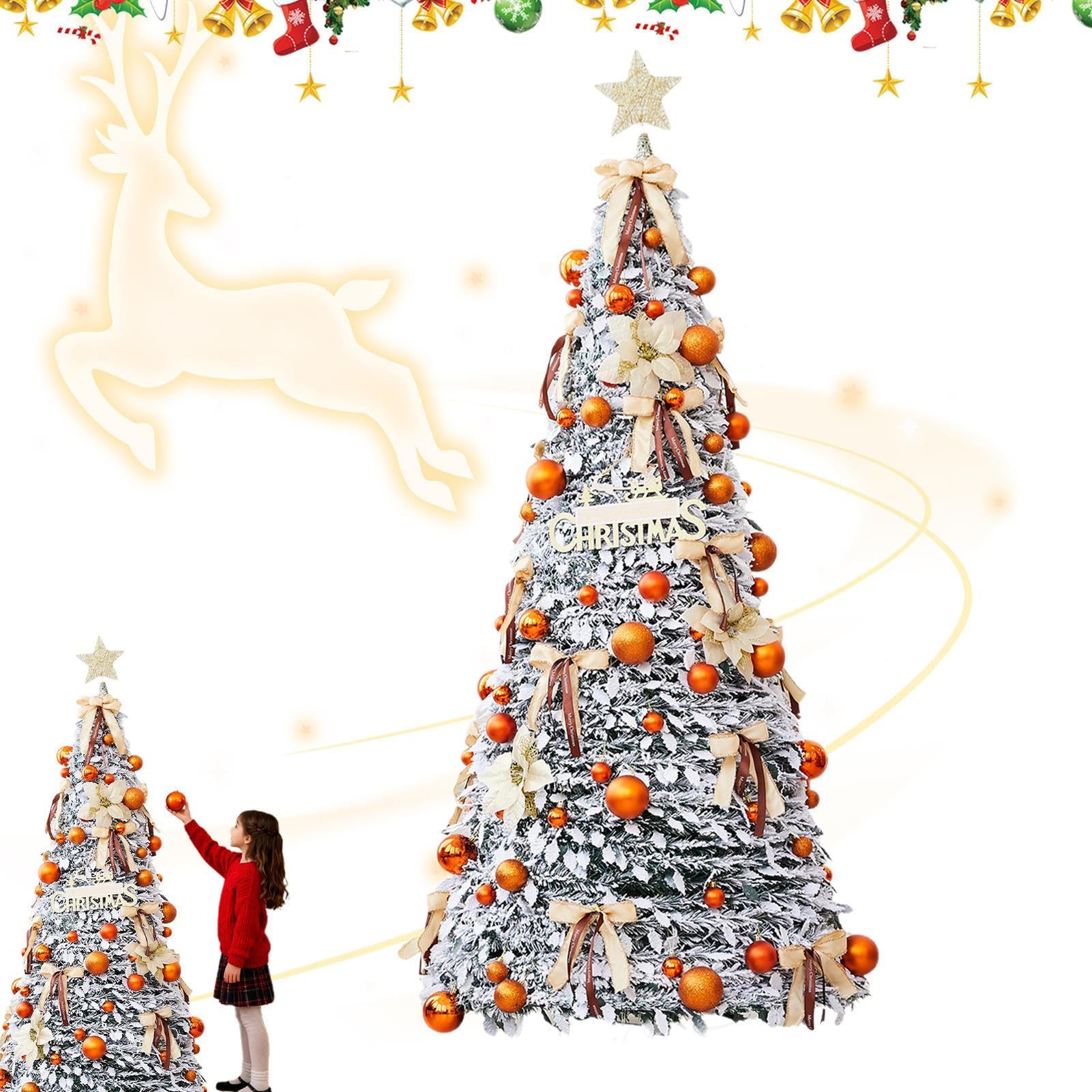 Árbol De Navidad Plegable Decoraciones Artificiales Reutilizables Sin Luces