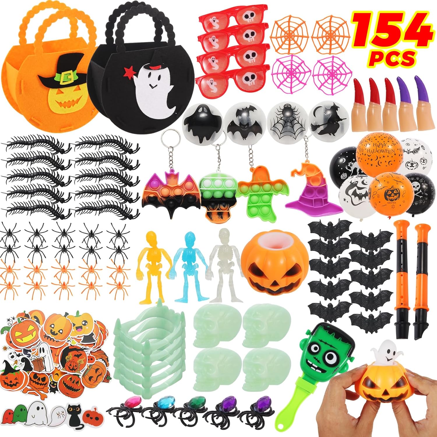 Erotodo Halloween Party Favors 154 Pcs Kids Treats Toys in