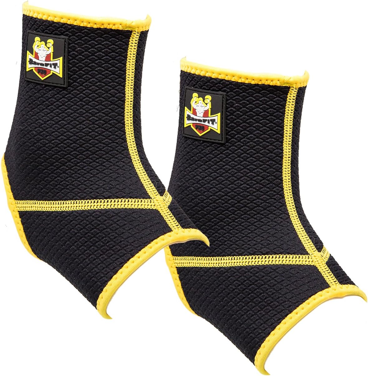 Ankle Sleeve Support - Compression for Arthritis, Cross Fit, Gym workout, Running and Weight lifting - Neoprene Material - For Men & Women - Premium Quality Gear (Pair; L)