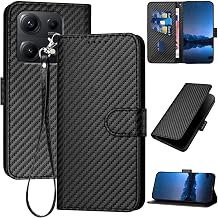 Compatible Redmi Note 14S Case, Book-style Carbon Fiber-like Redmi Note 14S Phone Case, Redmi Note 13 Pro 4G Case, Book-style, Stylish and Simple, Poco M6 Pro 4G Smartphone Case-Compatible