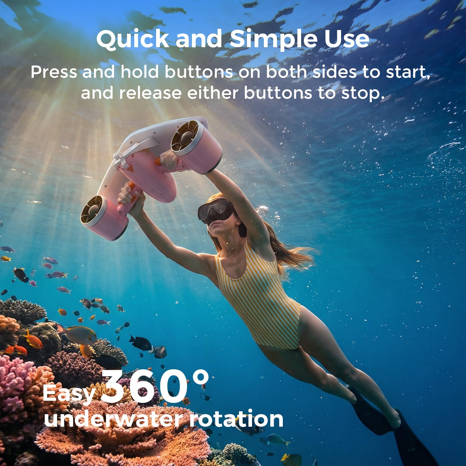 Sublue Mix Unterwasser-Scooter mit Action-Kamera-Halterung, 10 kg Schubkraft, 30 m, wasserdicht, Doppelmotor, für Schwimmbad, Tauchen, Schnorcheln (Space Blue)