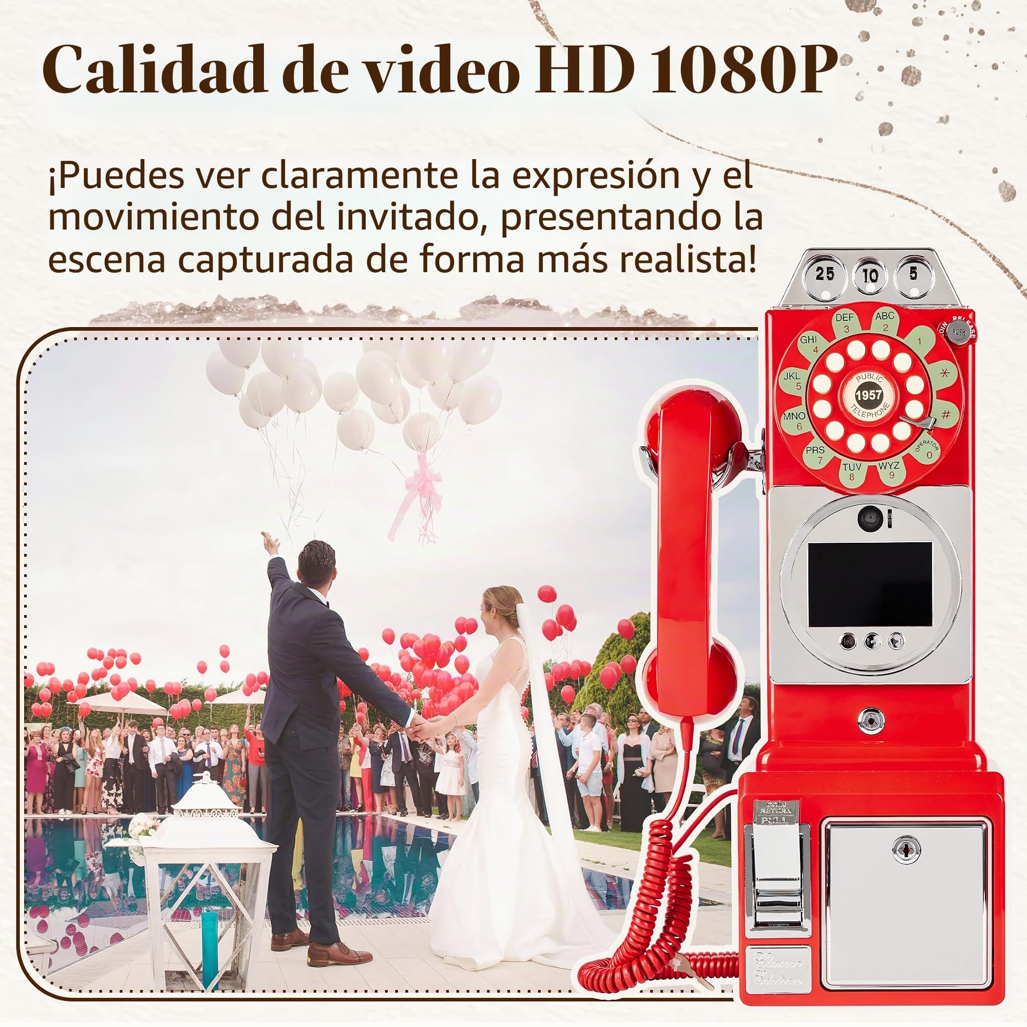 Libro de invitados de audio y video, mensajes de video personalizados para teléfono de boda, graba tus ocasiones especiales, ideal para una variedad de ocasiones memorables de fiesta
