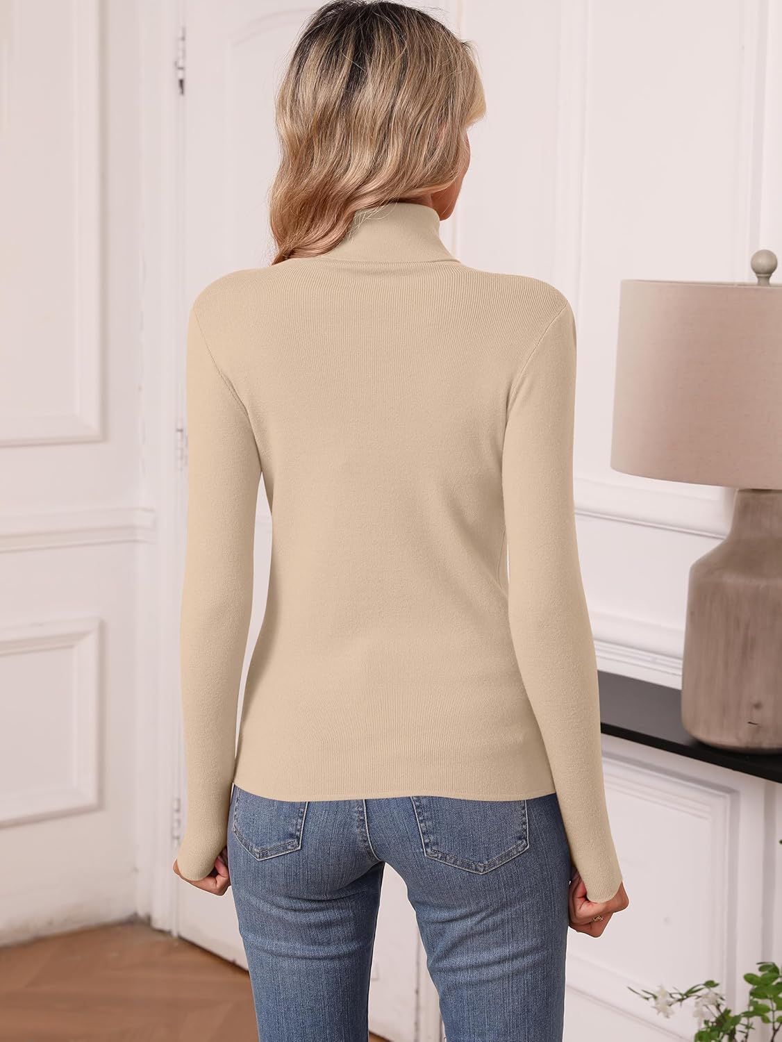 Women's Turtleneck Long Sleeve Shirts Fall Fashion Basic Thermal Underwear Tops Winter Clothes 2025 - Image 4