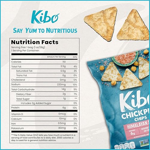 Miniatura 10 de Kibo - Papas fritas de garbanzos, con alto contenido de proteínasfibra, a base de plantas, certificado sin gluten ni OMG, vegano, kosher, paquete