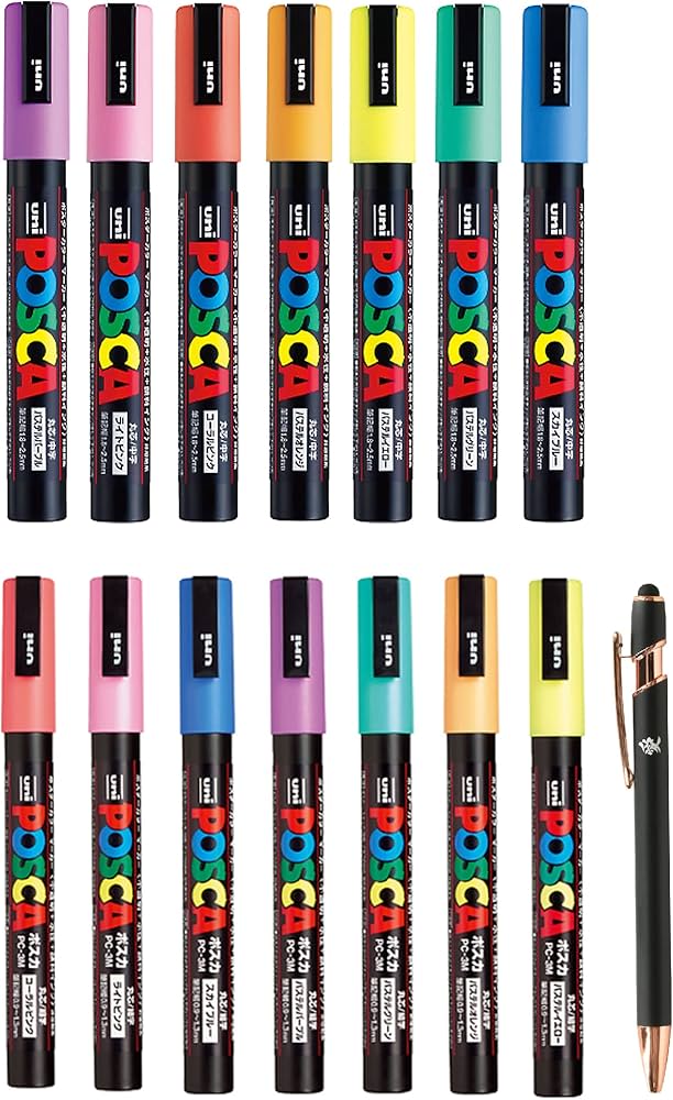 Amazon | Uni ペイントマーカー ポスターカラー 14 マーキング