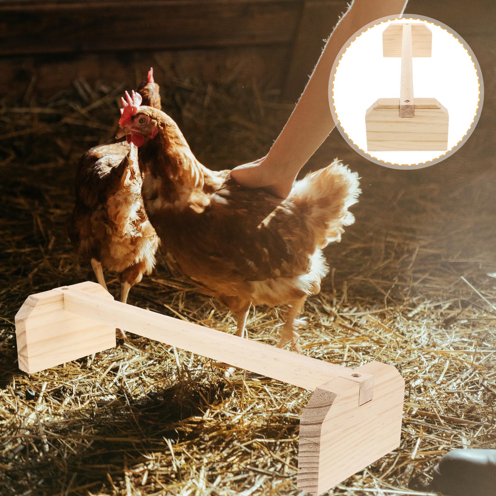 POPETPOP 2 barras de madera para gallina y gallinero para aves grandes, pollos Gallinas Polluelos loros