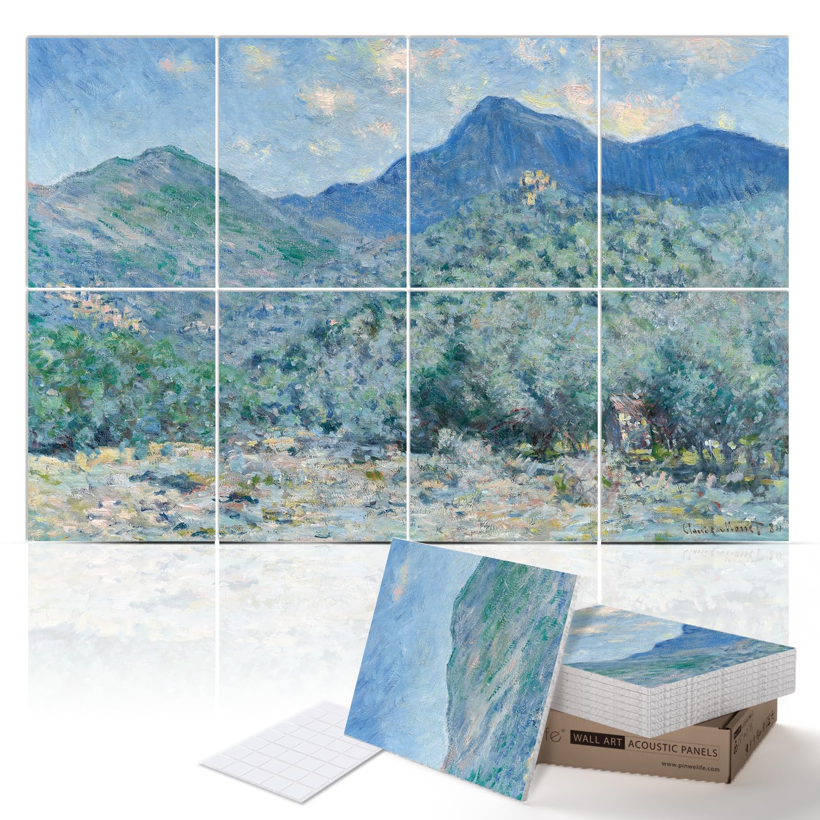 PINWELIFE® Wall Art Acoustic Panels, Sound Proof Absorbing Panels for Home/Office, Decorative Absorbing Dampening