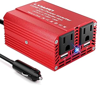 150W Power Inverter, LVYUAN Inverter 12V DC to 110V AC Car Plug in Adapter Outlet Dual 6.2A Charging USB Vehicle Converter for Phone, Laptops, Road Trip Charger