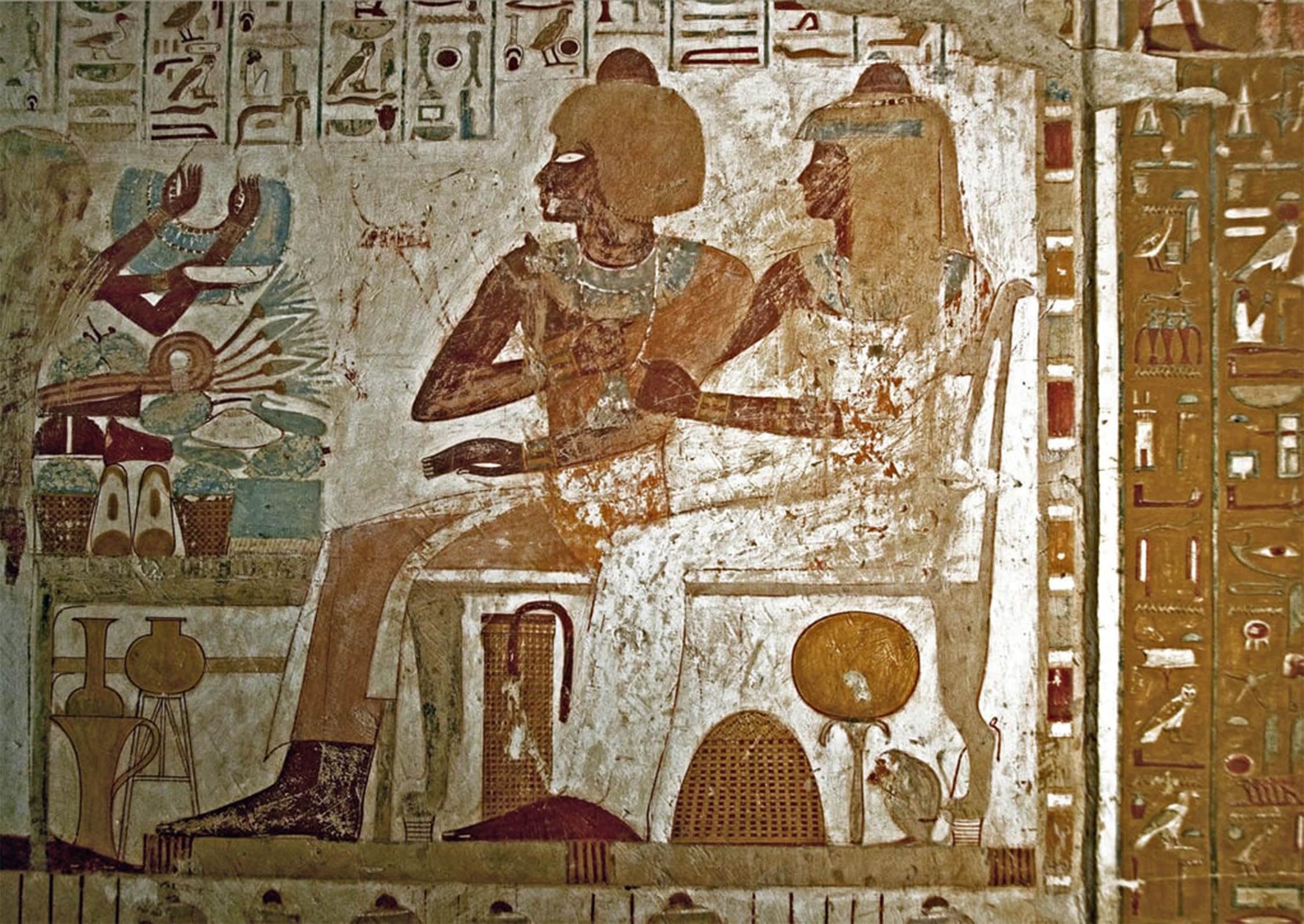 POSTERIIk Famous Modern Artwork Art Mural Painting Decorating the Tomb of Userhat by Famous Artist Oil Paintings Pictures for Home Decor 60x90cm
