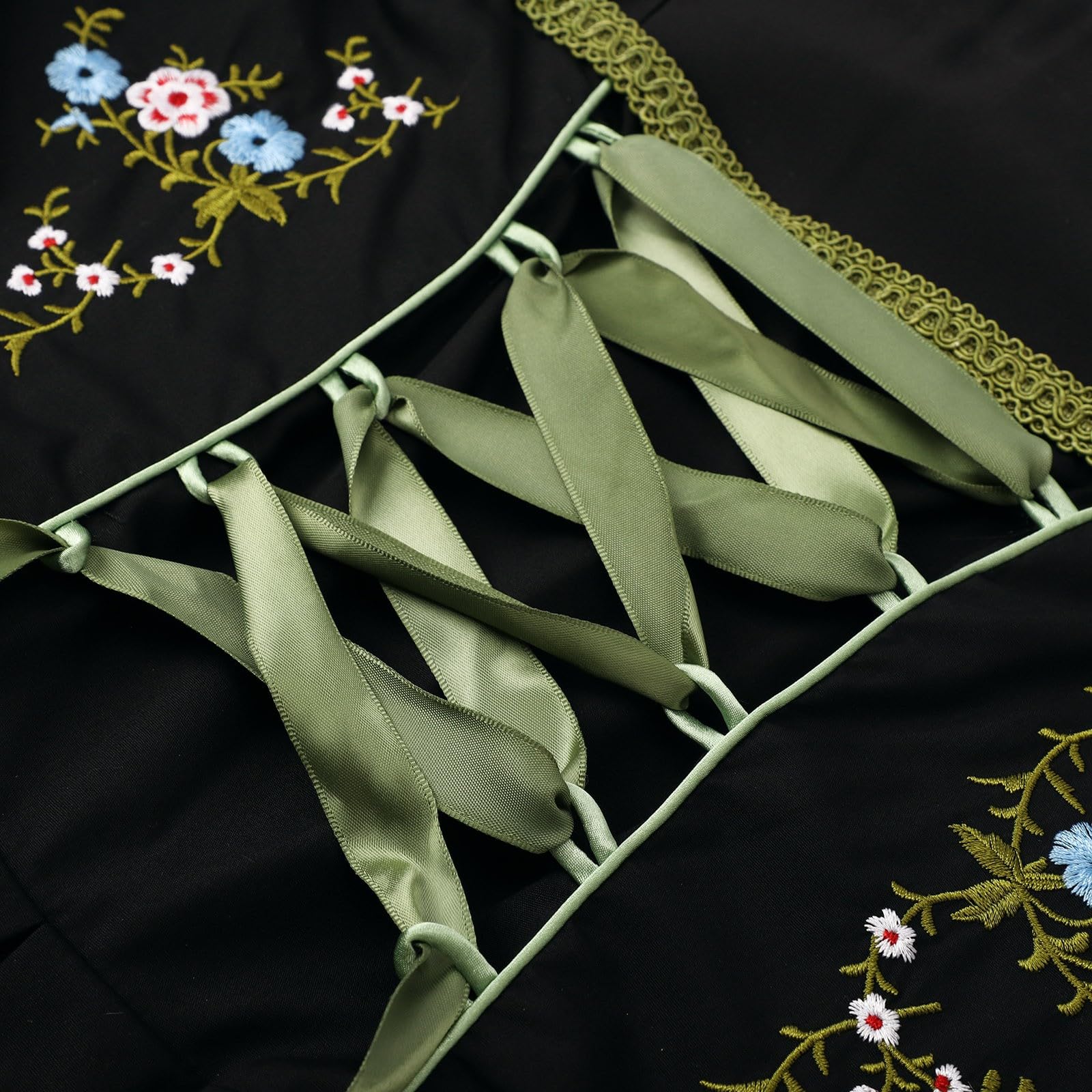 Generisch Trachtenkleid Damen Dirndl Gothic-Kleidung Für Frauen Plus Größe Sexy Damen Oktoberfest Dirndl Kleid Traditionelles Deutsches Bierfest Kostüm Mittelalterliche Bluse Kinder