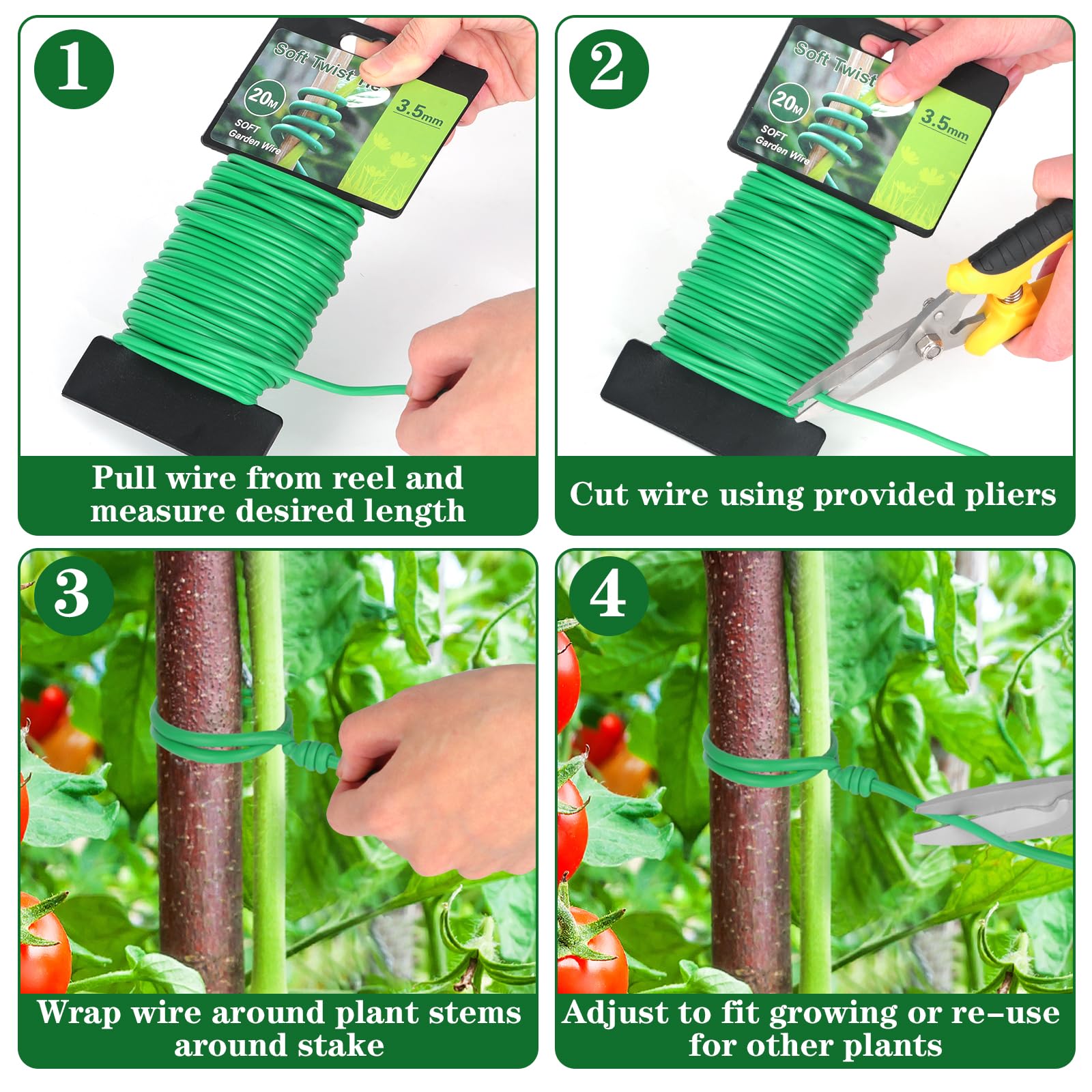 Tuteur - lien - attache,Support de câble multifonctionnel pour plantes grimpantes de vigne de