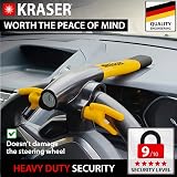 KRASER KR855Y Antivol Voiture, Canne Antivol Voiture, Plus Visible, Plus Sécurité, Fermeture Sans Clé Rapide Facile, Bloque Volant, Bloc Barre, Blocage Anti Vol Universel Auto, Camping-car, Fourgon - 2