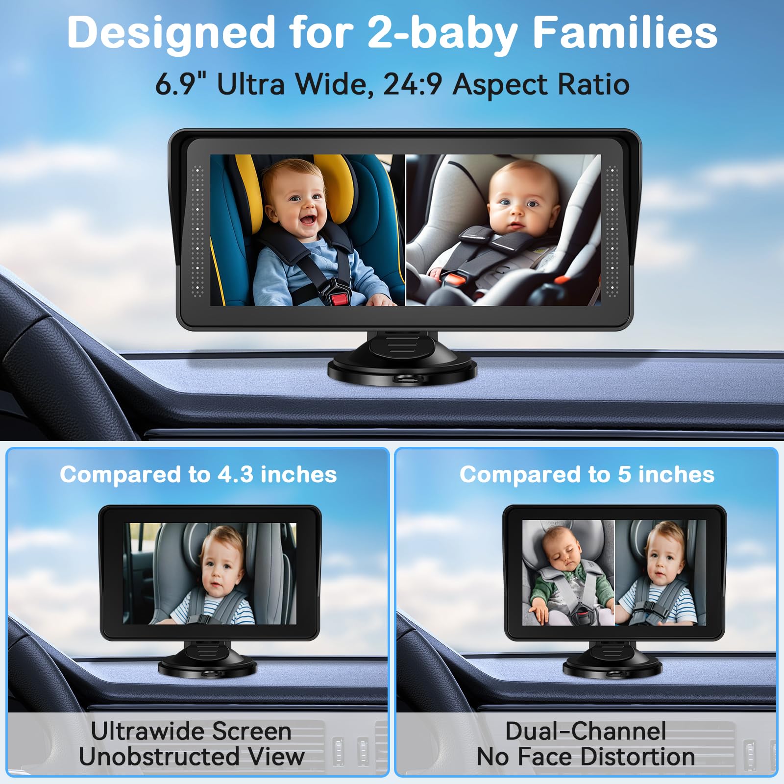 Baby Camera Monitor Baby Car Camera For Kids 7