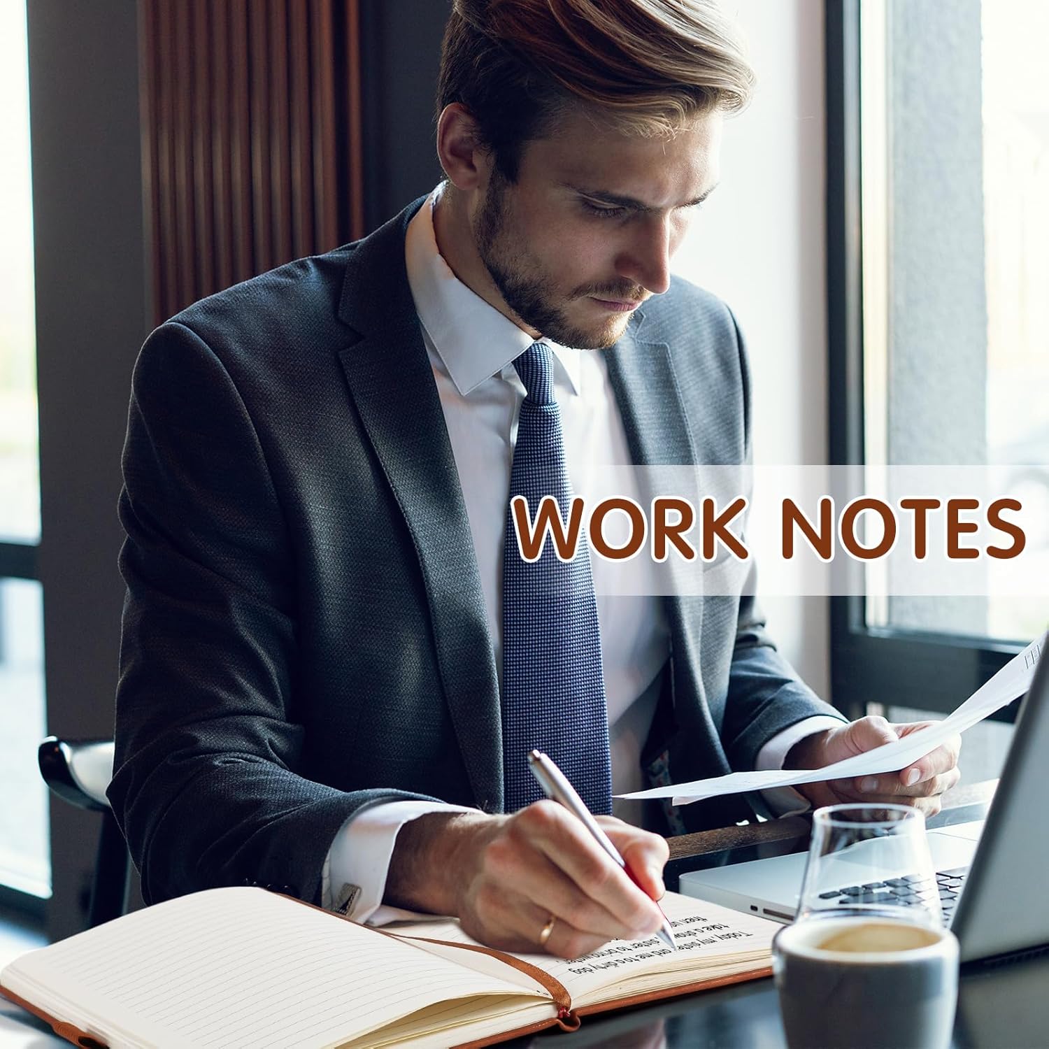 Qeeenar 24 Pack Leather Notebook Journals Bulk 5.7" x 8.3" Harder Cover A5 Journals for Writing Men Women Leather Travel Notebooks Daily Gifts for Office Back to School (Brown)