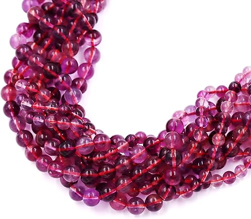 Miniatura 454 de Cuentas de piedras preciosas de primera calidad para la fabricación de joyas, cuentas de piedra natural preciosa al por mayor, 2 hebras de granate