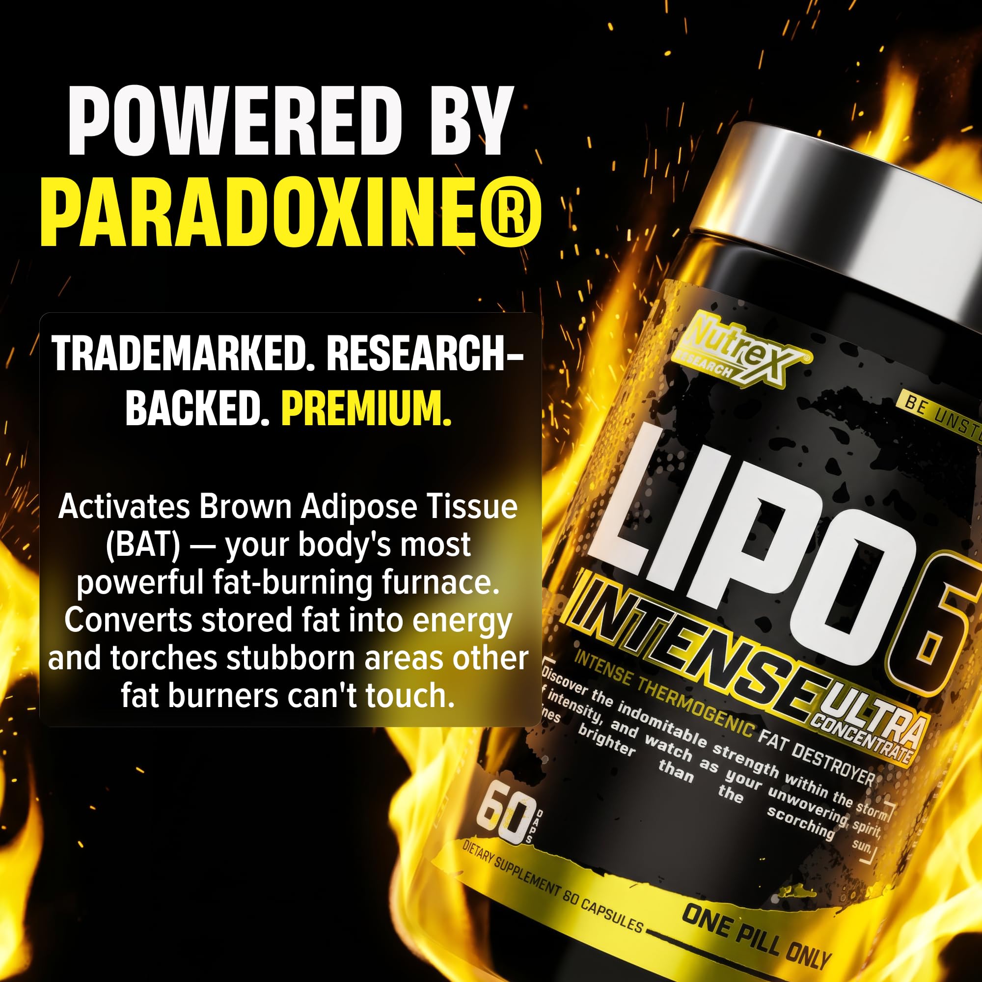 Nutrex Research Lipo6 Black Intense Ultra Concentrate Thermogenic Belly Fat Burner for Men and Women | Diet Weight Loss Supplement and Appetite Suppressant | 60 Diet Pills — Amazon image 4
