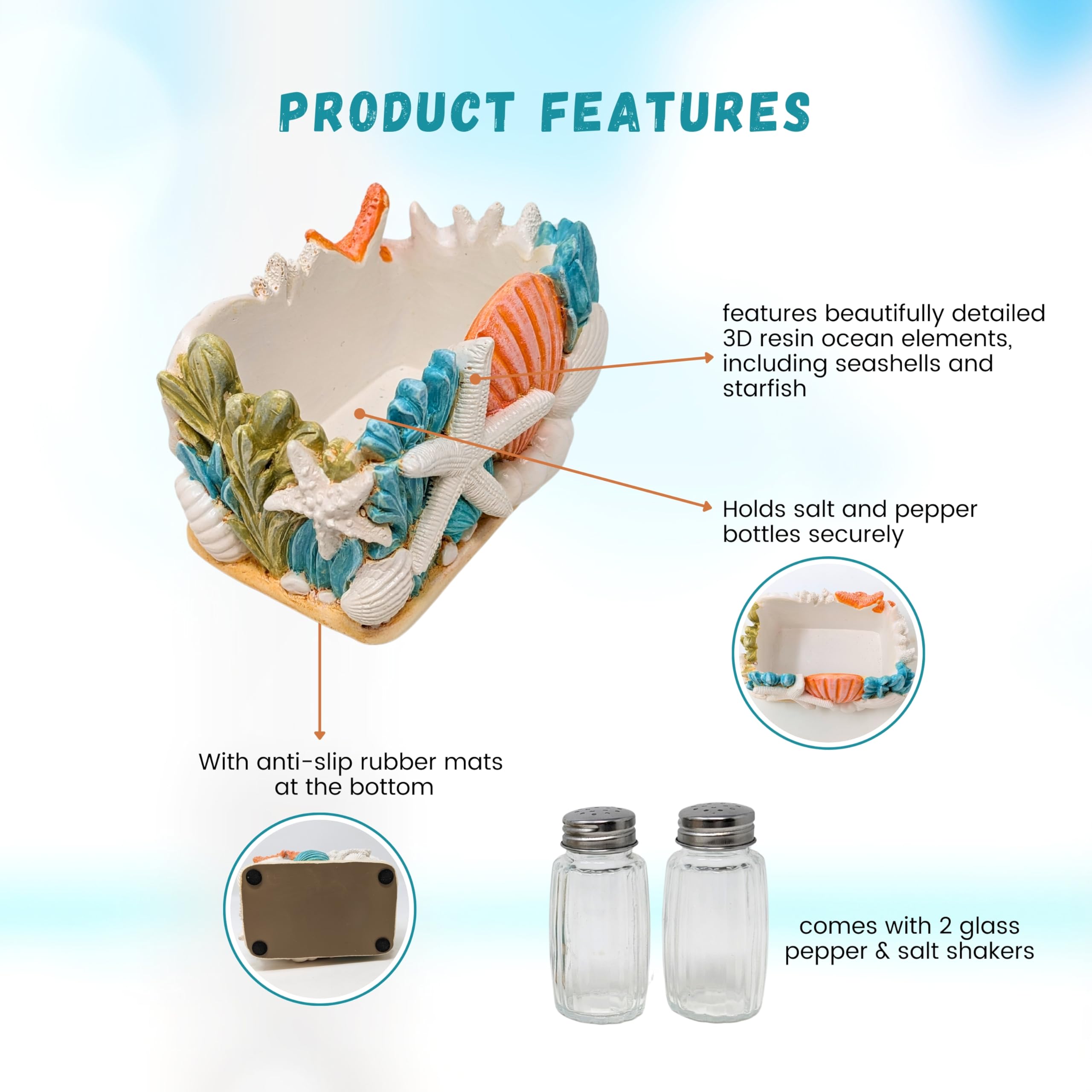 Amazon.com: Seaside Splendor Salt and Pepper Shakers Set – Coastal