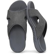 Men Recovery Slide Sandals High Arch Support Summer Beach Walking