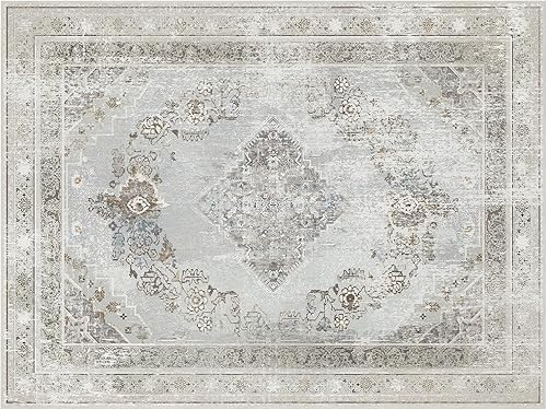 Miniatura 397 de Phantoscope Vintage Collection - Alfombra de área de 8 x 10 pies, alfombra grande para sala de estar, lavable, bohemio, antideslizante