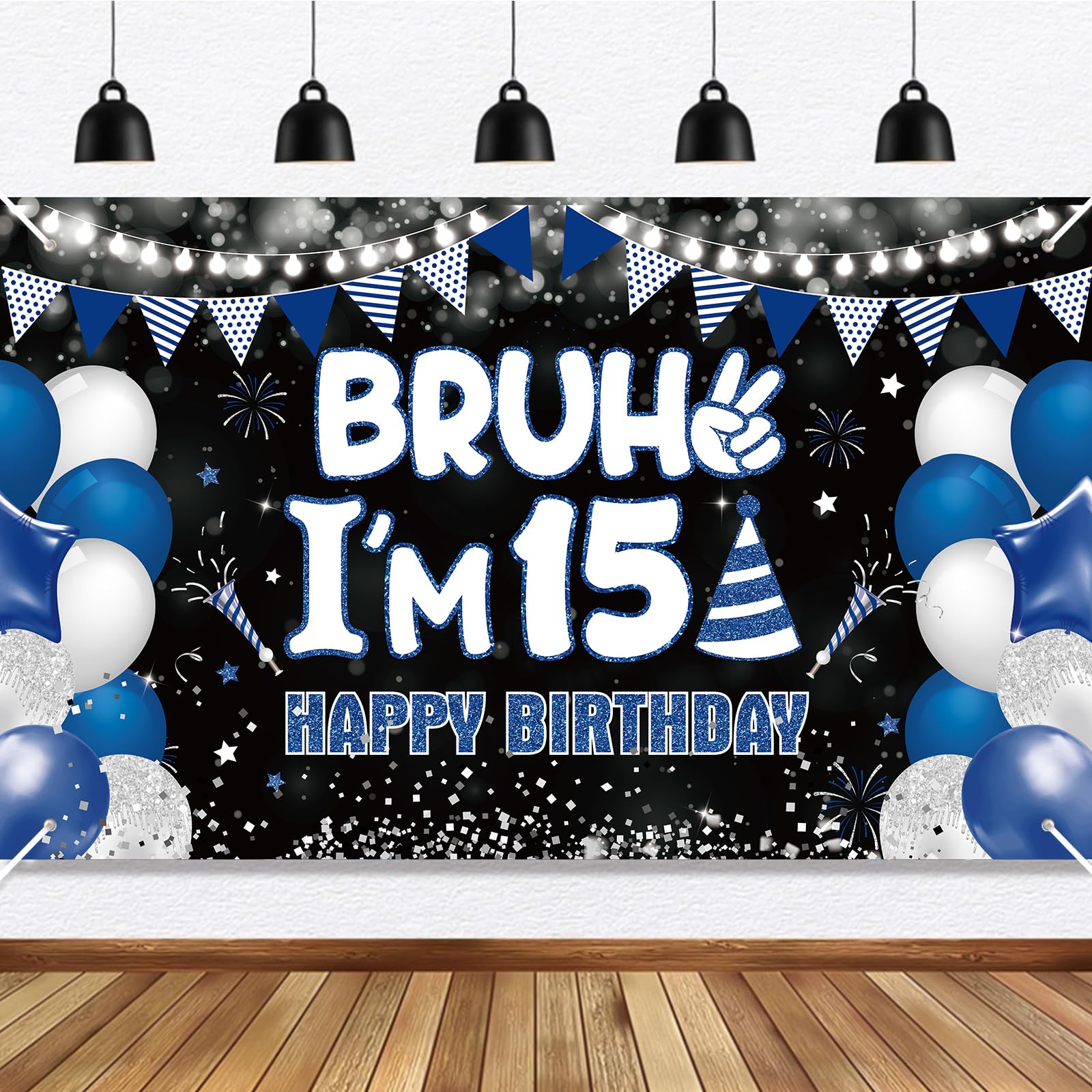Bruh Its My Birthday Decorations Banner for Boys Bruh I'm 15 Backdrop Funny Teenage Bday Banner Teen Boy 15th Bday Decor 5.9x3.6ft Happy 15 Years Old Birthday Party Supplies