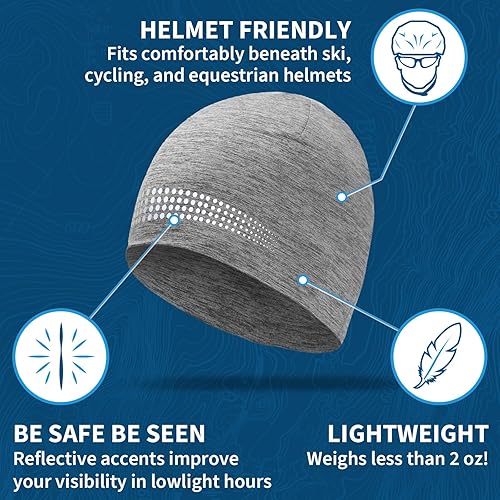 Miniatura 10 de TrailHeads Sombrero de cola de caballo - Serie Adrenaline  Gorro de correr para mujer con detalles reflectantes  Gorra negra con calavera