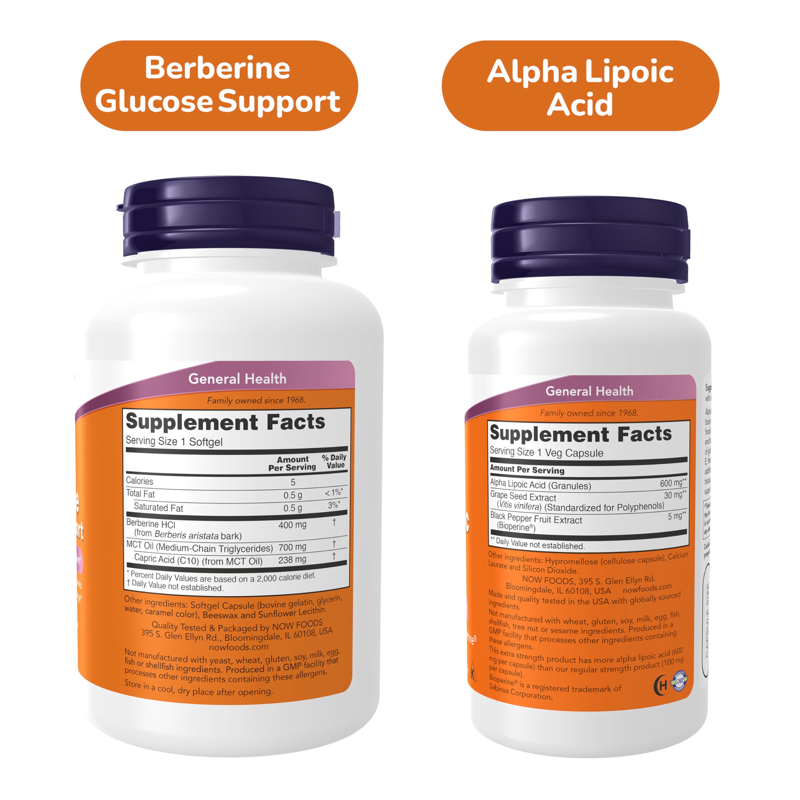 Now Foods Glucose & Metabolic Support Bundle* - Berberine + ALA Supplements — Amazon image 2