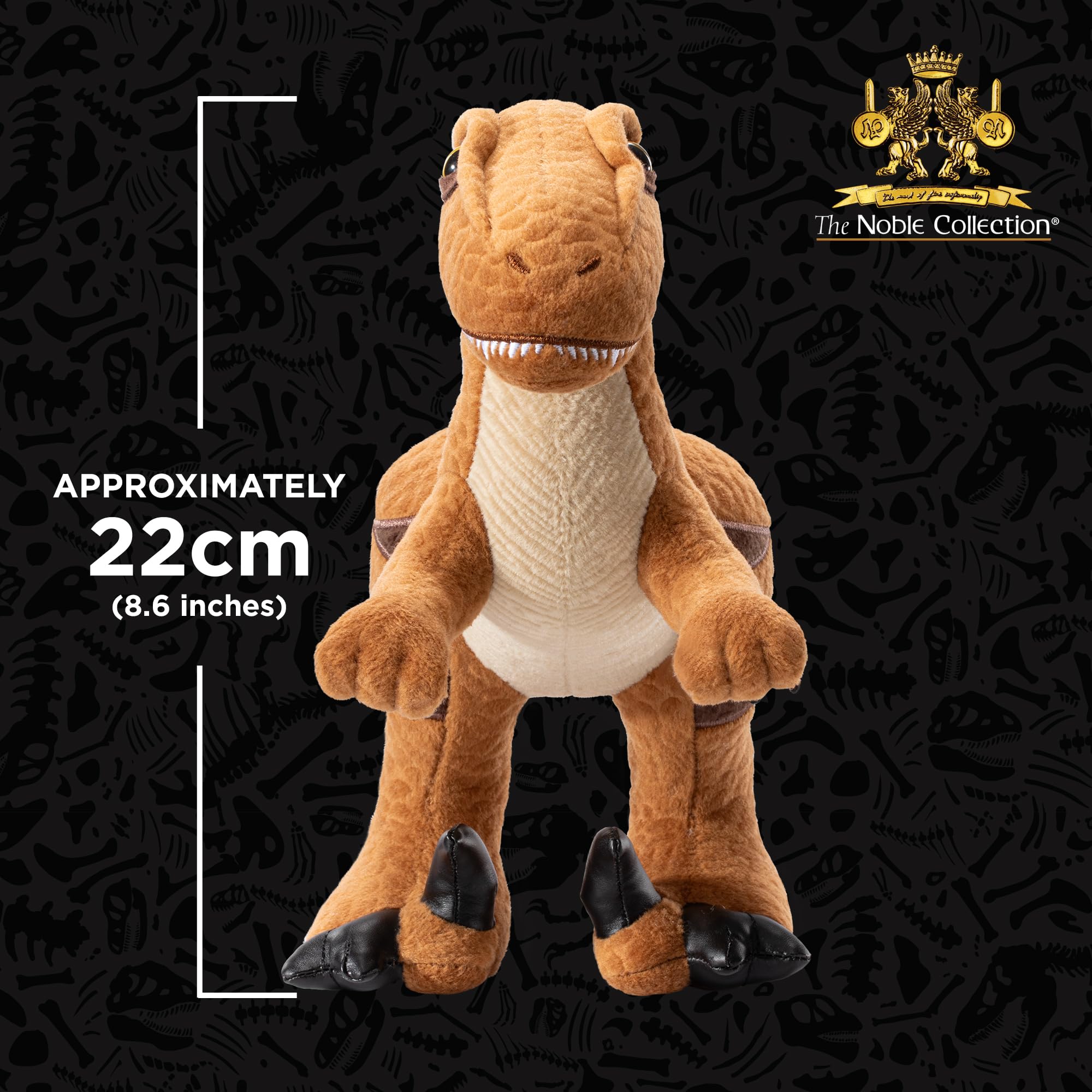 The Noble Collection Jurassic Park Collector Plush Velociraptor, Brown, 10 inches - Image 2