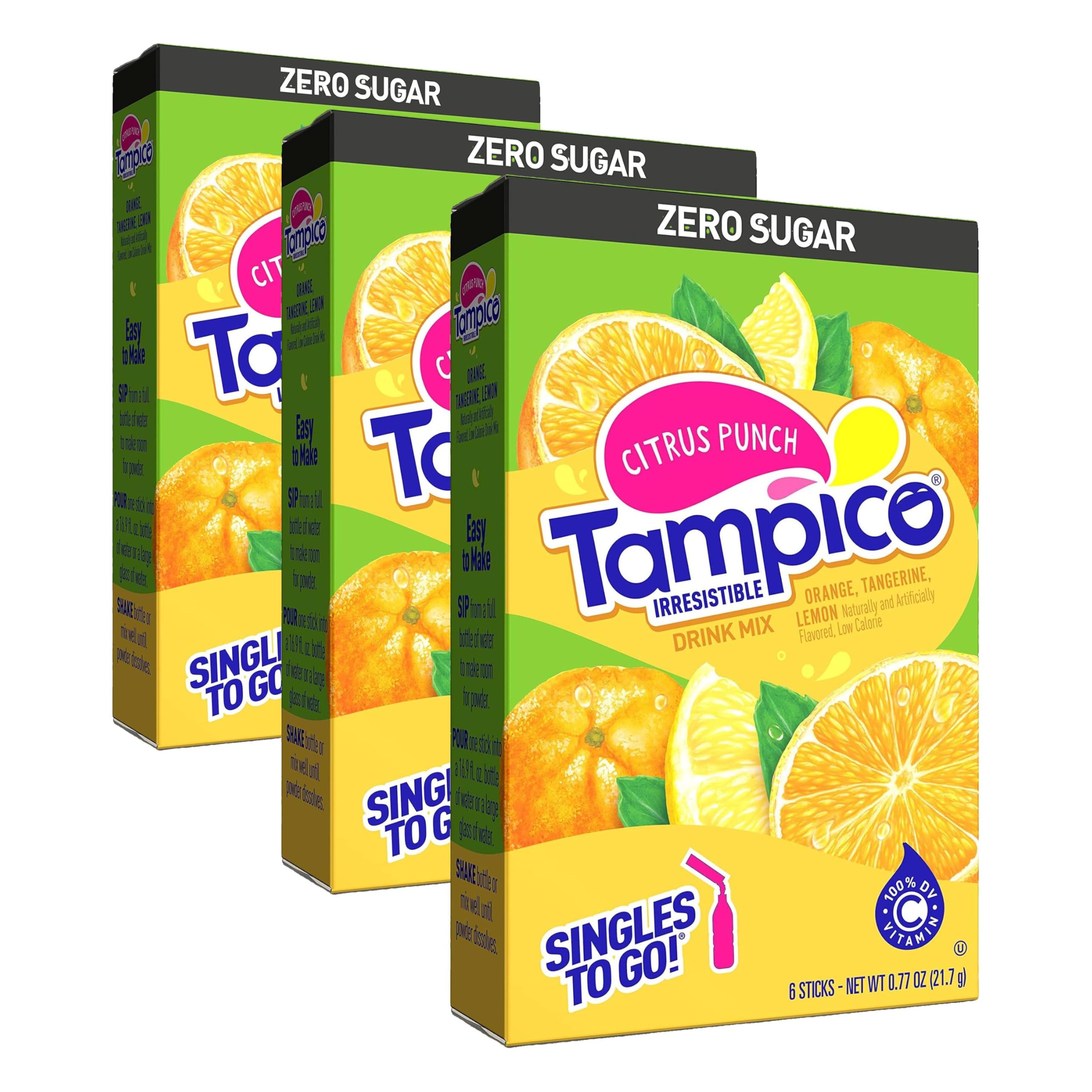 Amazon.com : Tampico Singles To Go Drink Mix Packets, Citrus Punch