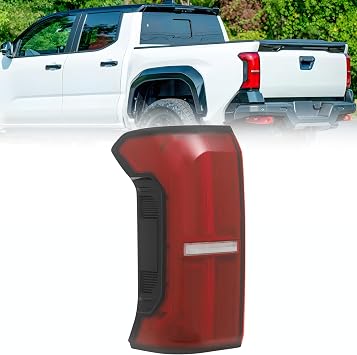 For 2024 2025 Toyota Tacoma Tail Light Assembly - LED Rear Tail Lamp, Left Driver Side, w/Bulbs, w/o Tailgate Button Hole, OEM 81560-AK050