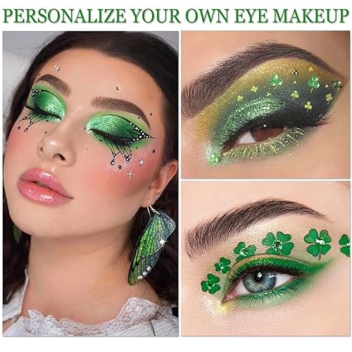 Miniatura 6 de CAHIUYOA Paleta de sombras de ojos verdes, verde esmeralda bosque, amarillo, 15 colores, sombra de ojos con purpurina mate, sombra de ojos colorida