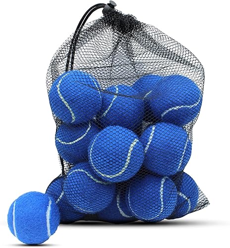 Miniatura 11 de Pelotas de tenis, paquete de 18 pelotas de entrenamiento con bolsa de malla para un fácil transporte, pelotas de práctica para perros y mascotas, 9