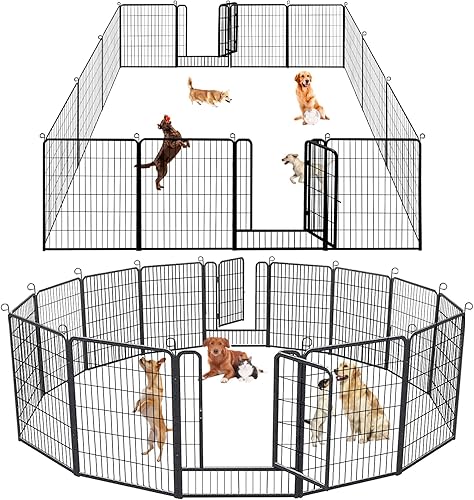 Miniatura 1 de Jhsomdr Valla portátil para perros de 40 pulgadas para exteriores, corralito para perros pequeños, medianos y grandes, perrera al aire libre, 14