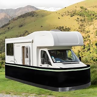 Rv skirting for Winter, Camper Winterizing Skirt for Travel Trailer, with Reflective Strips & Combination Locks All Season Panels Wind and Snow Proof(Green,26 * 1m/85.3 * 3.3ft)
