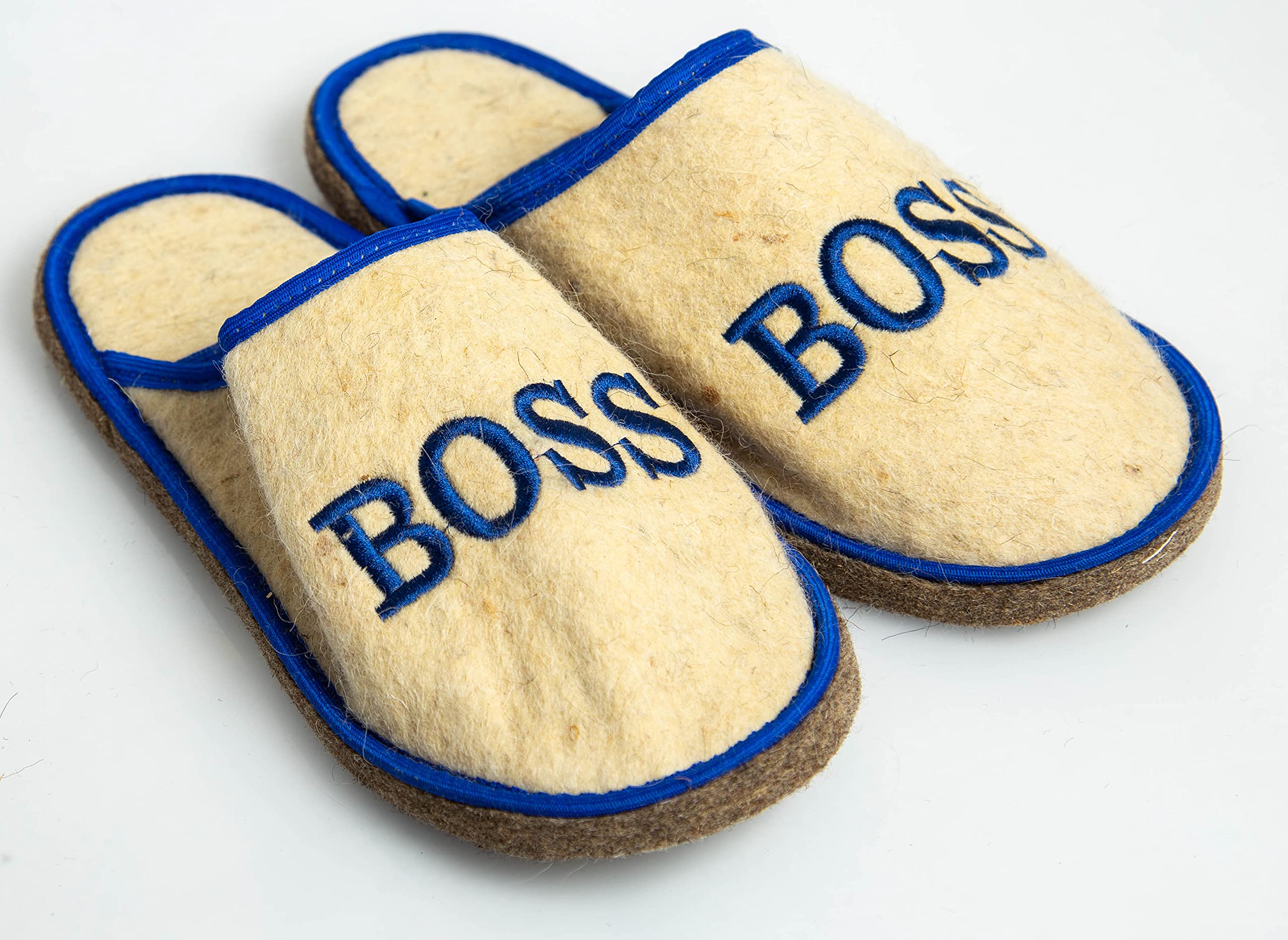 Rushnichok Sauna Slippers for Men - Russian Sauna Slippers - Sauna Male Slippers Wool - Sauna Men's Hotel Slippers Male - Russian banya Slippers - Boss - Felt Sauna Wool