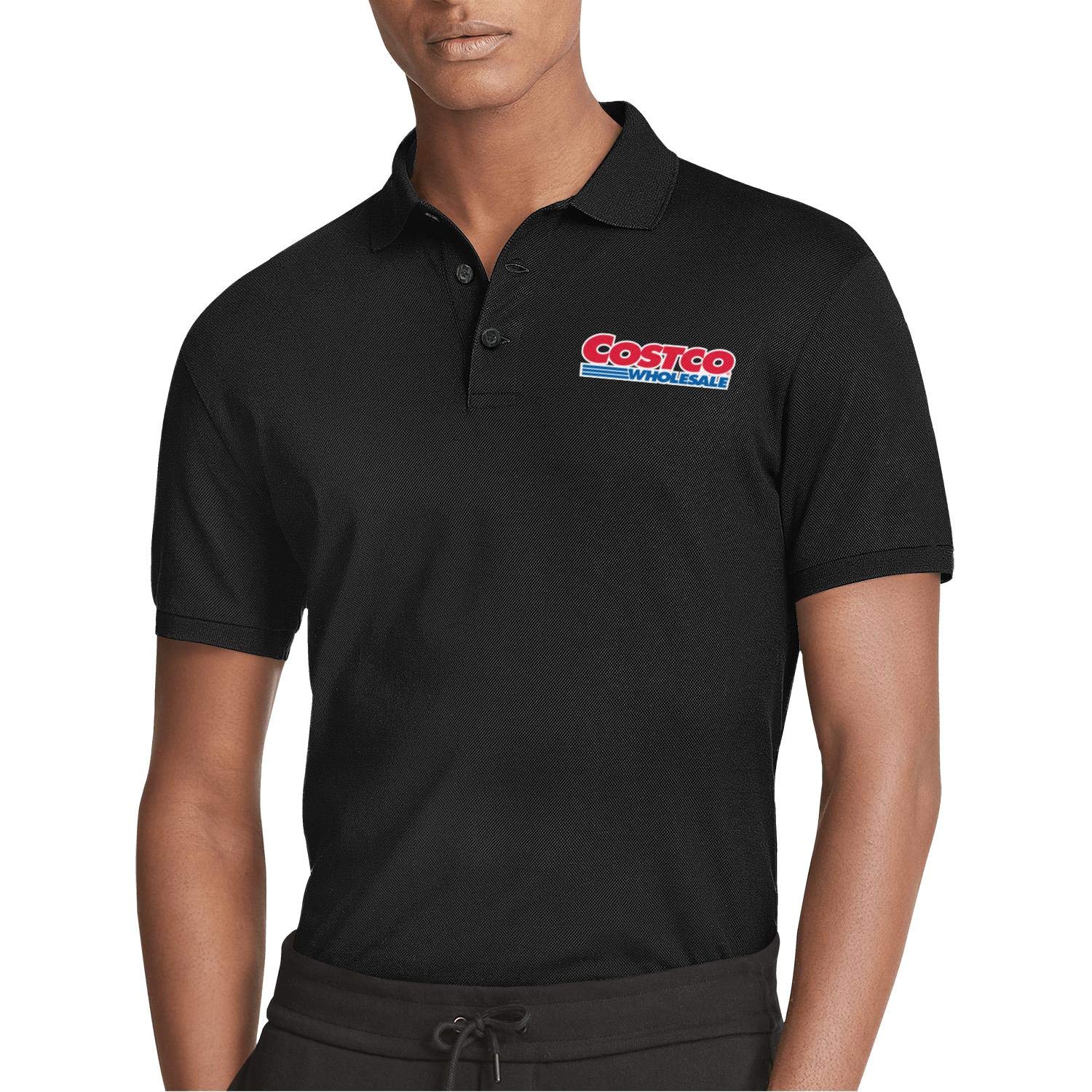 Buy Men's Black Short Sleeves Collared Polo TShirts CostcoWholesale
