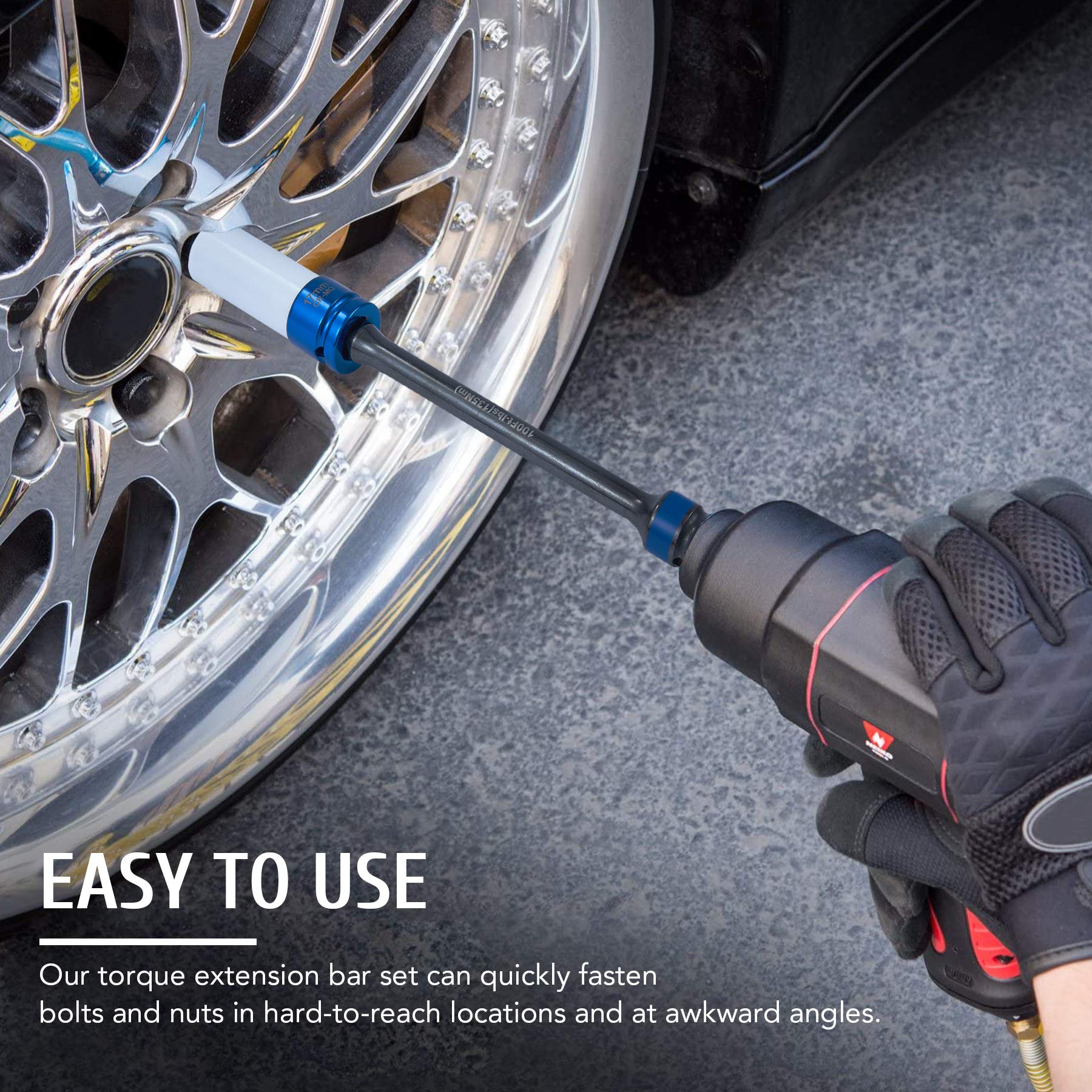 Buy 5pc 1/2" Drive Torque Limiting Extension Bar Set, Torque Extension