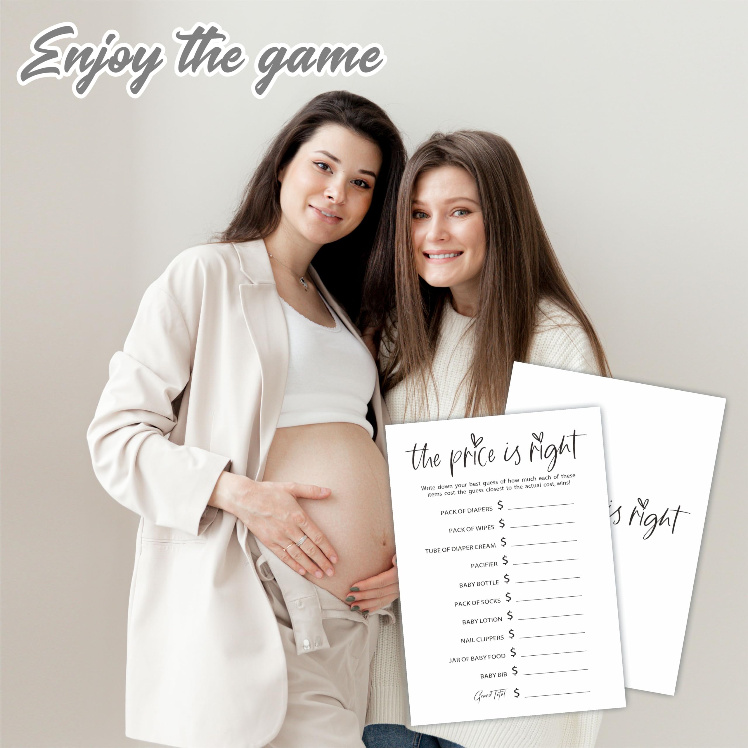 30 'The Price Is Right' Baby Shower Game Cards - Minimalist Fill-in Style, Gender Neutral - View #7