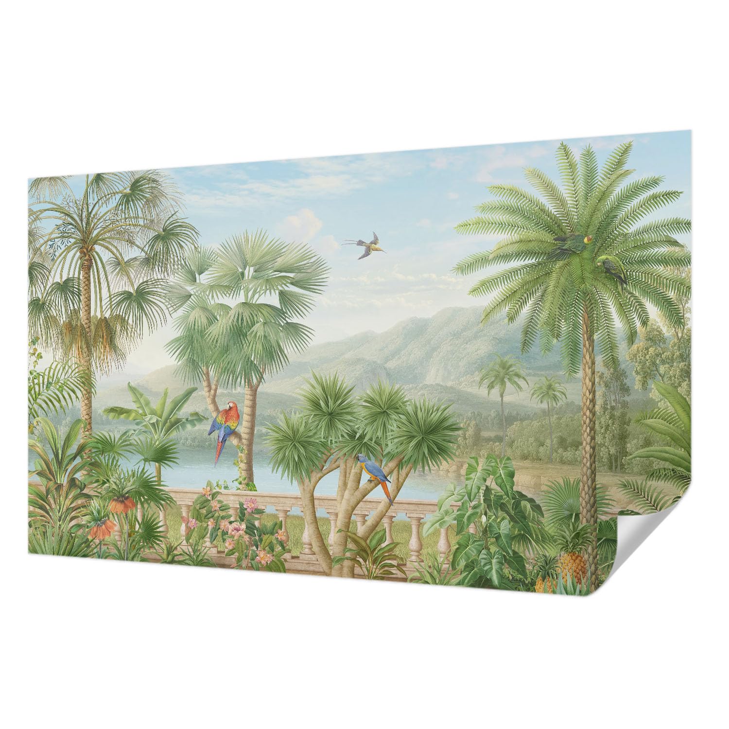 Papier peint panoramique haute qualité résistant aux taches 416x254 cm exotique