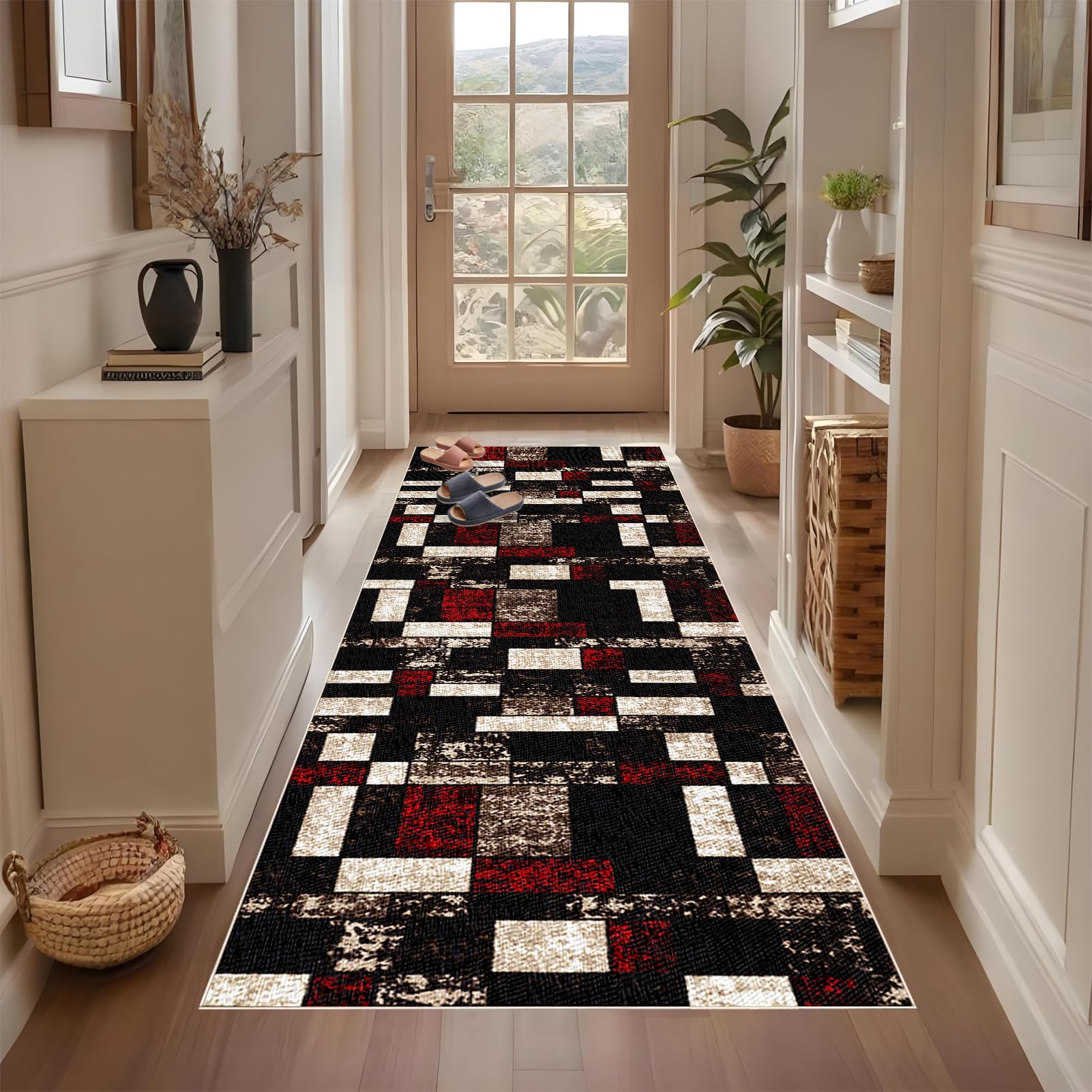 Qemgrste K983 Carpet Runners For Hallways Non Slip Kitchen Runner Rugs Entrance Runner Washable Carpet Floor Mat Absorbent Area Rugs Carpet Runner Mats Entryway Kitchen Laundry Room Living Room 80 X 150 Cm