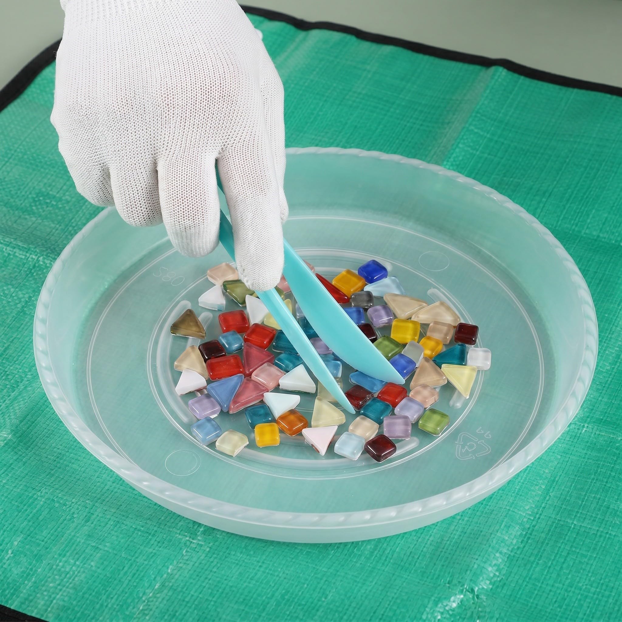 Kit de Dalles de Mosaïque Soi-même pour Jardin, Moules Modulaires