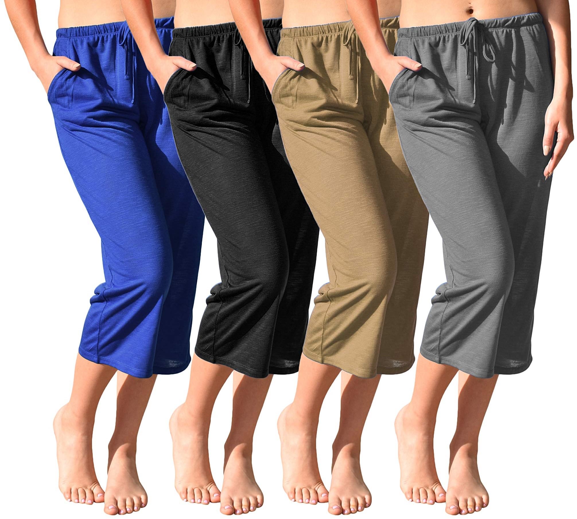 sexy basics 4 Pack Casual Shorts for Women Relaxed Fit Loose Fit Semi Sheer Capri Lounge Shorts-picture-40