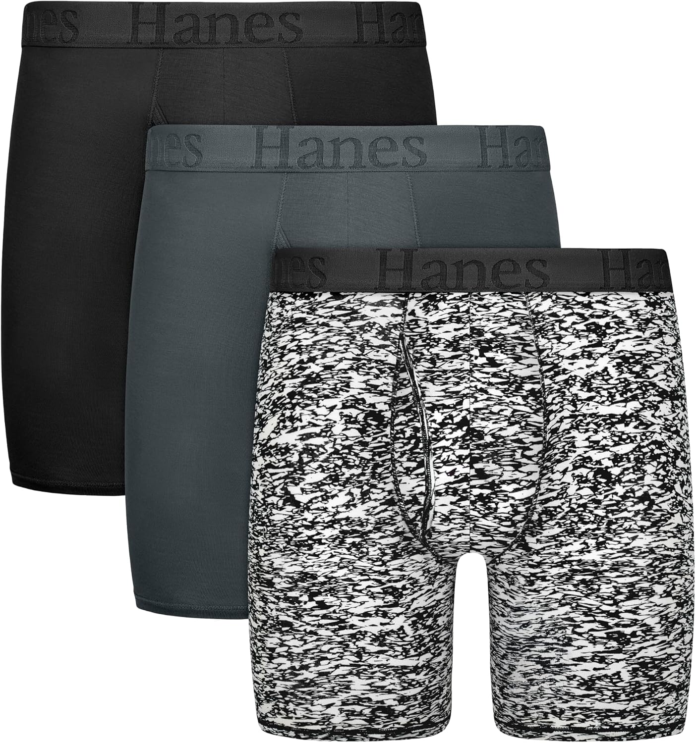 Hanes Men's Underwear, SuperSoft Viscose from Bamboo, 3-Pack, Sexy Men's Underwear, Short or Regular- Leg Boxer Briefs
