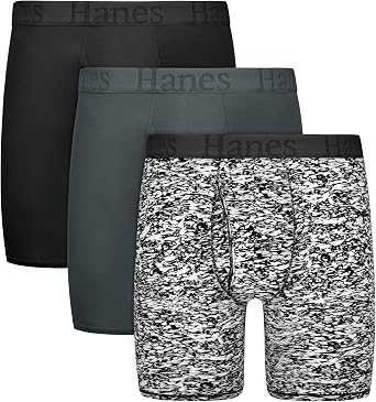 Hanes Mens Underwear, SuperSoft Viscose from Bamboo, 3-Pack, Sexy Mens Underwear, Short or Regular- Leg Boxer Briefs