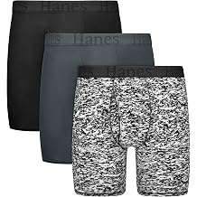 Hanes Mens Underwear, SuperSoft Viscose from Bamboo, 3-Pack, Sexy Mens Underwear, Short or Regular- Leg Boxer Briefs