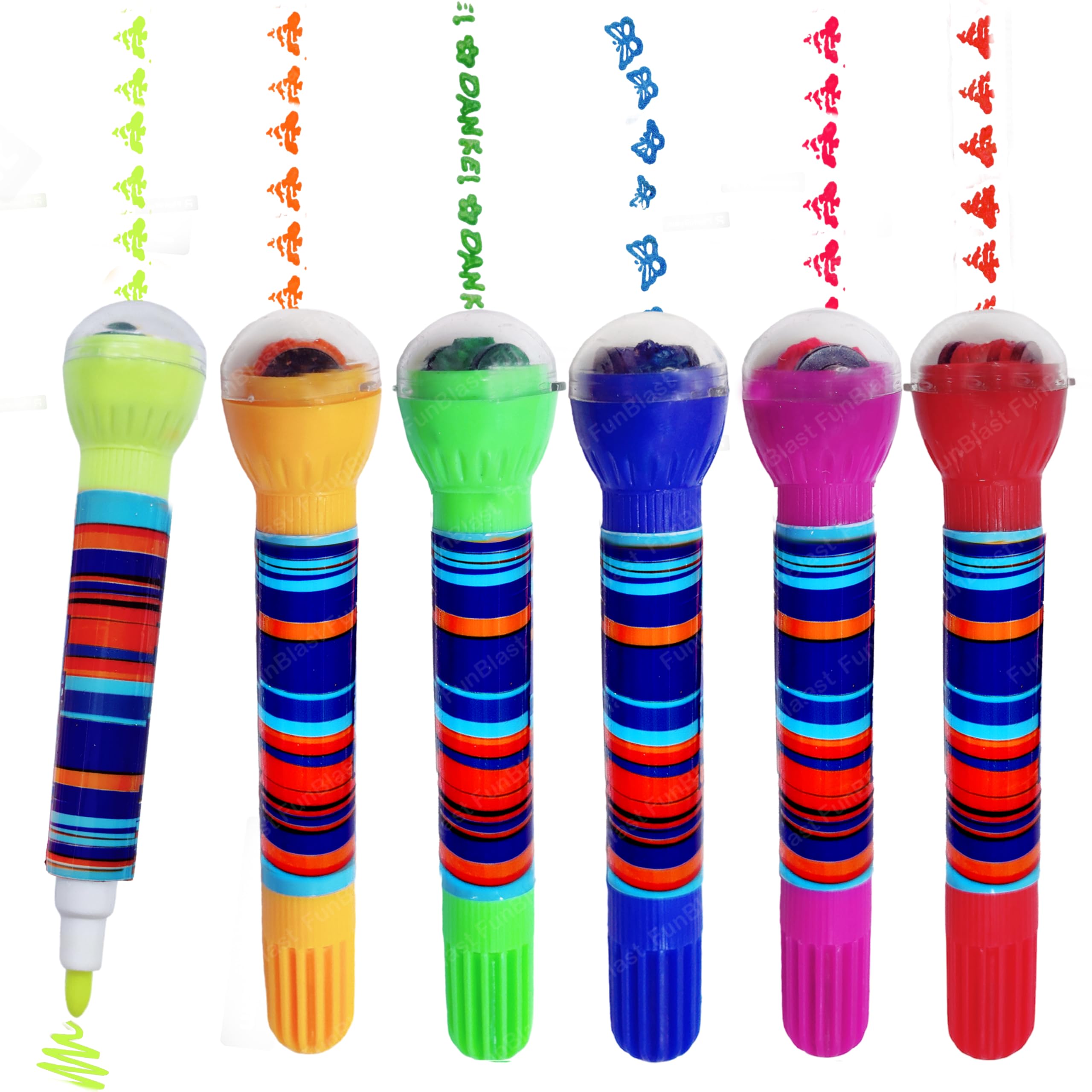 FunBlast 2 In 1 Roller Stamper Marker Stamp For Kids, Sketch Color Set, Drawing Colouring Markers For Kids, Diy Stamp For Kids 3Years+ For Kids (6 Colors), Round, Multicolor (B0CGVGK9F9) Amazon Price History, Amazon Price Tracker