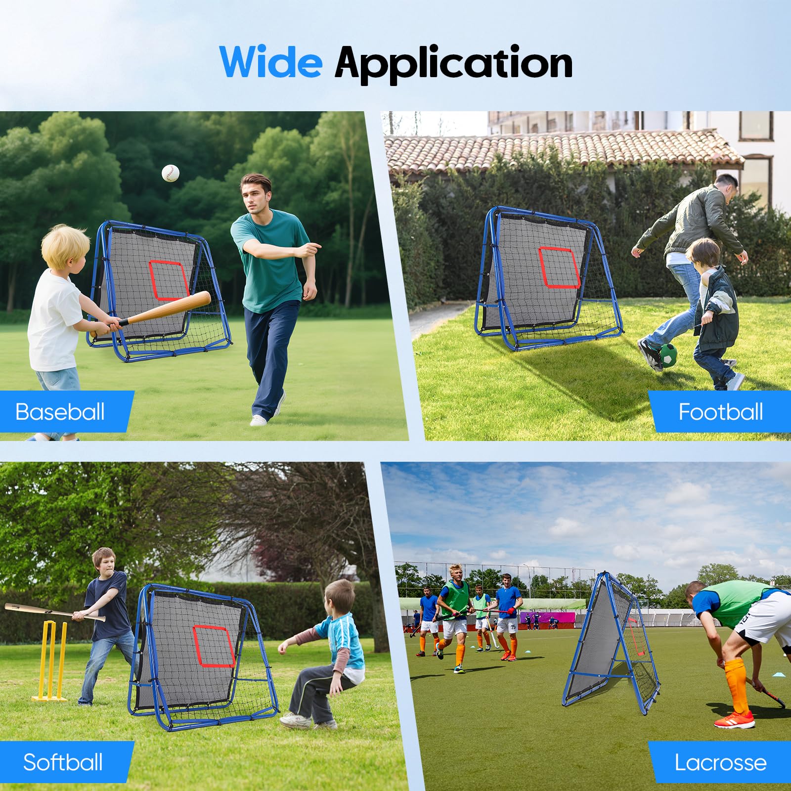 Reboteador Football Porterías de Fútbol para Jardín 100x100cm Exterior Kit Entrenamiento