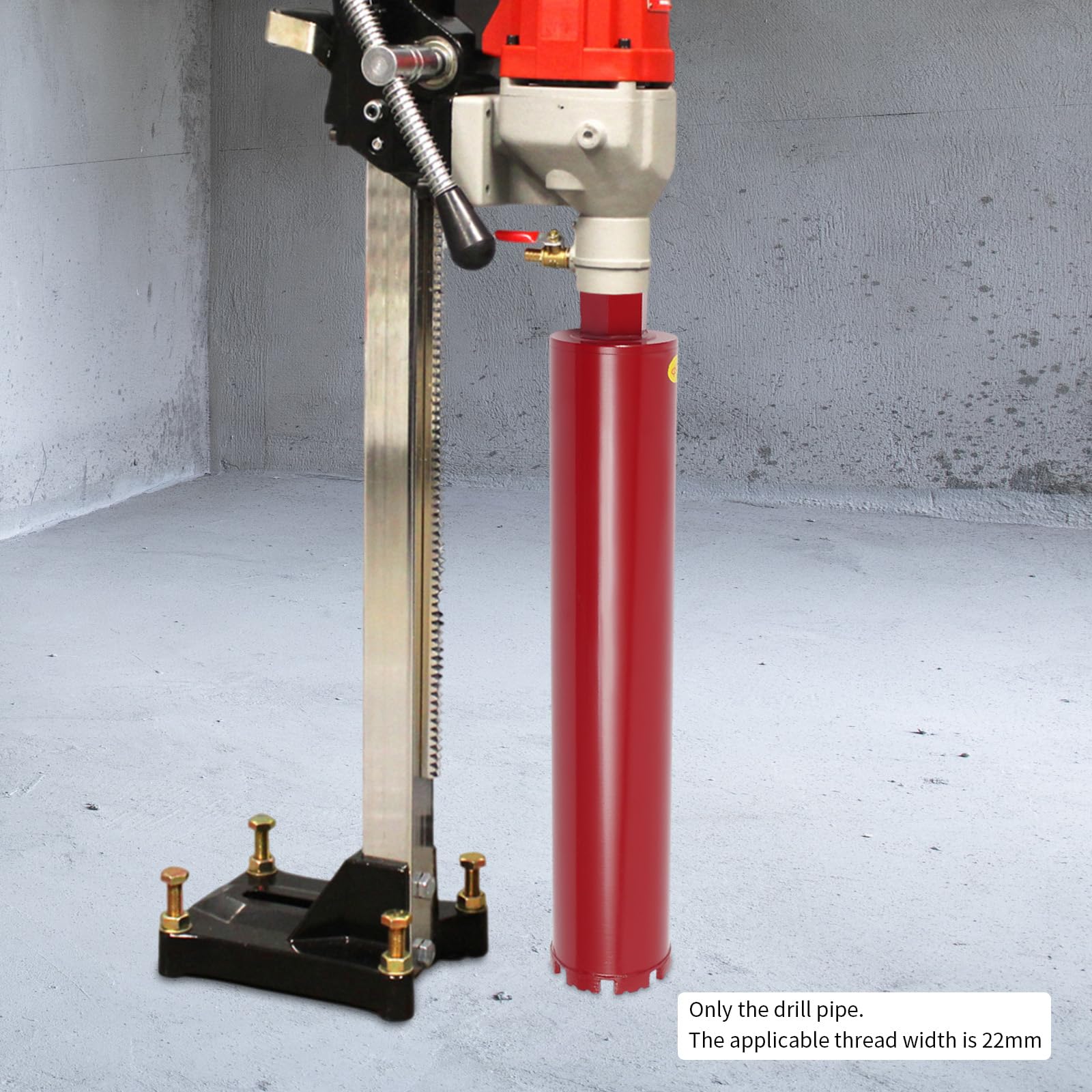 Broca de diamante para perforación en húmedo y seco, 63 mm/76 mm/112 mm, M22, 4 mm de grosor de pared, 410 mm, profundidad de perforación para hormigón y mampostería (63 mm)